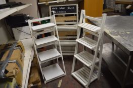 *Three Wooden Display Shelves