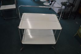 Chrome Folding Serving Trolley