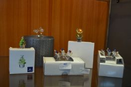 Swarovski Crystal Flower and Christmas Tree Orname