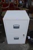 Two Door Metal Filing Cabinet with Key