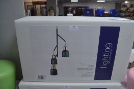 *Lighting Collection Barham 3LT Grey & Copper Pend