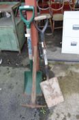Two Bulldog Garden Shovels and a Pickaxe