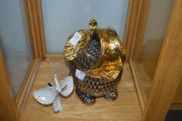 Two Elephant Ornaments Including One by Hollohaza