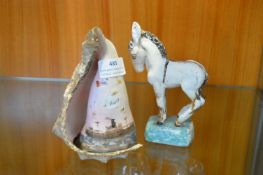 WWI Trench Art Painted Shell etc.