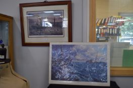 Trawler Print by Keith Baldock and an Unframed Pri