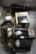 Vintage Electricals Including Radios, Headphones,
