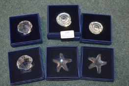 Six Swarovski Crystal Paperweights