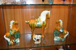 Tang Style Chinese Pottery Horses