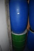 *One Plastic and One Green Steel 45-gal Drums