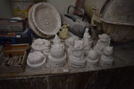 *Contents on top of Bench to Include Various Figurines, Chess Pieces, Birdbaths, etc.