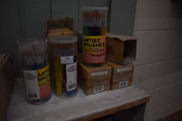 *Five Tubs of Assorted Artist’s Brushes