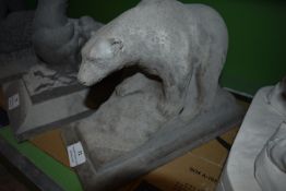 *Fiberglass Cast of a Polar Bear ~9” tall, 5.5” wide, 13” deep