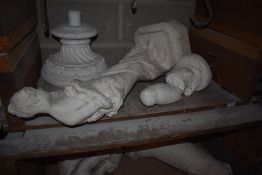 *Contents of Shelf to Include Owl, Lady Statute, and a Plinth Casts