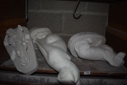 *Contents of Shelf to Include Cherub, Cat, and Dog Casts