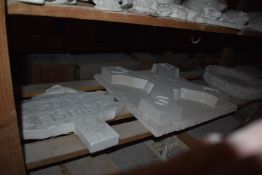 *Contents of Shelf to Include Gone Fishing Sign, Cross, and Bird Table Top