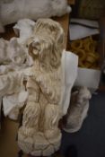 *Dog on Hind Legs Cast ~19” tall, ~7.5” diameter