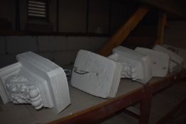 *Contents on Top of Shelves to Include Ceiling Rose and Eight Corbell Casts