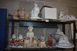 *Contents of Top Two Shelves to Include Various Figurines