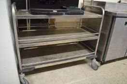 *Stainless Steel Three Tier Trolley 100x50x80cm
