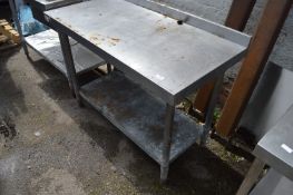 *Vogue Stainless Steel Preparation Table 120x60x84cm