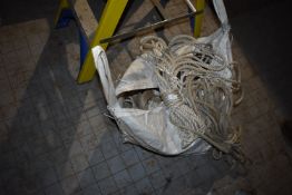 *Bag of Polypropylene White Ropes, Ratchet Straps, etc.