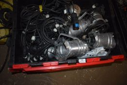 *Box of PAR30 Can E27 100w Max Aluminium Lights with Associated Cables