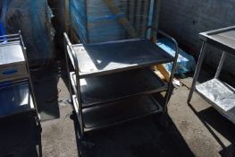 *Stainless Steel Three Shelf Trolley