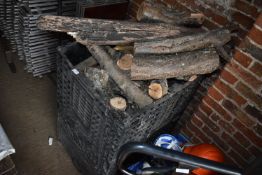 *Plastic Crate Containing Firewood