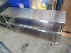 * S/S overshelf for S/S bench - 1200w x 300d x 650h