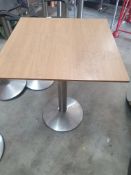 * 4 x pedestal base tables
