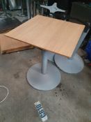 * 4 x pedestal base tables