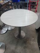 * 4 x grey topped pedestal tables