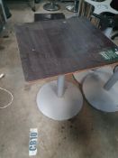 * 4 x pedestal base tables