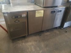 * Foster 3 door prep top fridge - tested working