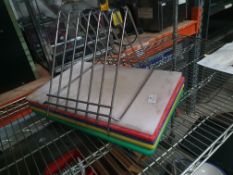 * S/S chopping board rack and chopping board