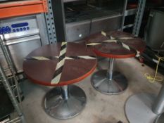 * 2 x low level round tables - 590diameter x 590h