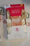 *Pack of Caroline Hochman Flesh Seamless Briefs Size: S