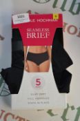 *Pack of Caroline Hochman Black Seamless Briefs Size: S