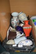 Pottery Vases Ornaments, etc.