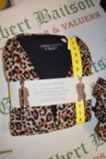 *Carole Hochman 3pc Black & Leopard Lounge Set Size: S