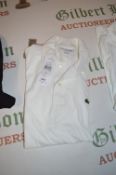 *Lacoste Classic Fit White Polo Shirts US Size: M