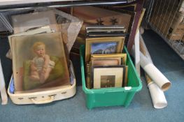 Small Framed and Unframed Pictures and Prints