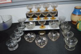 Decorative Glass Dessert Dishes etc.