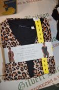 *Carole Hochman 3pc Black & Leopard Lounge Set Size: S