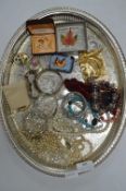 Tray Lot of Costume Jewellery etc.