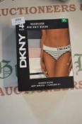 *DKNY Rib Knit Bikini Pants Size: XL 4pk