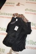 *Carole Hochman 3pc Black & Leopard Lounge Set Size: M