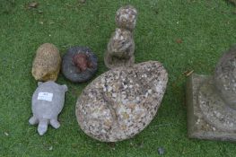 Five Garden Animal Ornaments