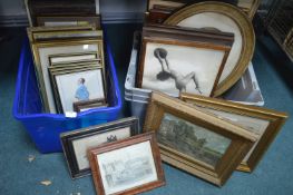 Two Boxes of Framed Pictures and Prints