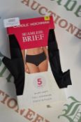 *Pack of Caroline Hochman Black Seamless Briefs Size: S